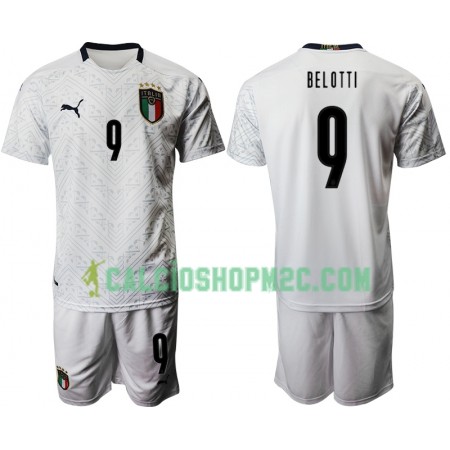 Italia Andrea Belotti 9 Bambino Maglia Trasferta Euro 2020 Manica Corta (+ Pantaloncini)